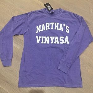 New!   Lavender Heavy Knit Long Sleeved “Martha’s Vinyasa” Tee
